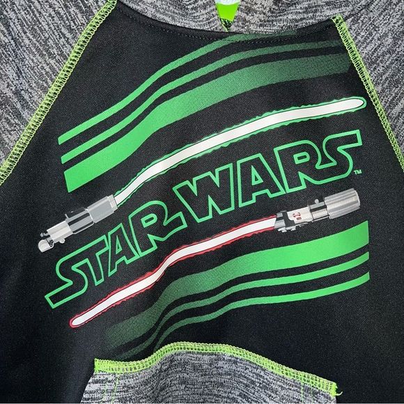 Star Wars Jumping Beans Collectible Fleece Hoodie Size 5 Gray Black Green - Picture 2 of 4